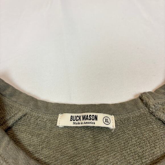 Buck Mason French Terry Raglan Sweatshirt Pullover Men's XL Quiet Luxury - Picture 4 of 8